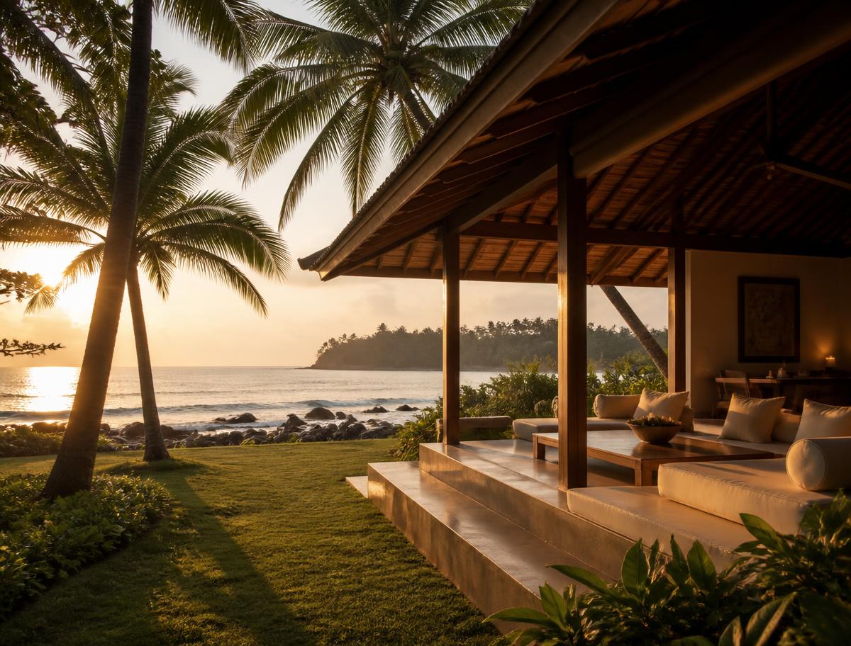 Retreat-Pavillon am Meer in Sri Lanka