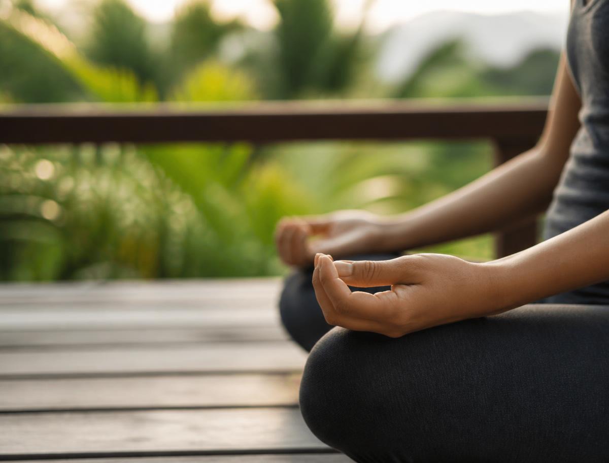 Meditation auf der Terrasse